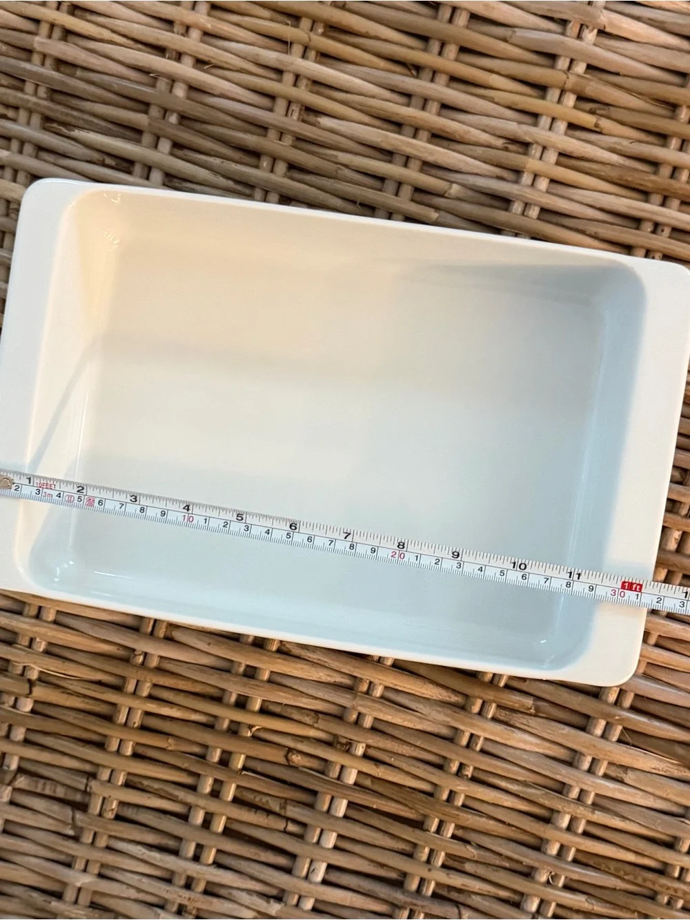 New IKEA 365+ White Baking Dish - made with feldspar porcelain
